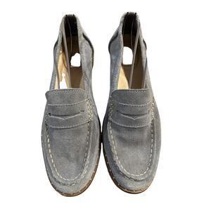⭐️ Women’s Sperry Gray Genuine Suede Top Siders Studded Loafers Size 8 Preppy